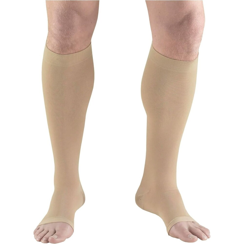 Truform Surgical Stockings MEDIUM 18 mmHg Compression Beige Knee High Length